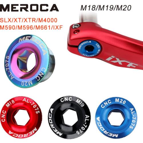 MEROCA bicycle crank cover aluminum alloy crank cover M18/M19/M20 Bolt For IXF/SLX/XT/XTR/M4000/M590/M596 MTB crank cover Screws