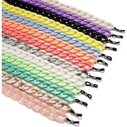 Fashion Acrylic Eyeglasses Chains Sunglasses Cord Anti-slip Sunglasses Straps Hanging Chains on The Neck Eyeglass Accessories