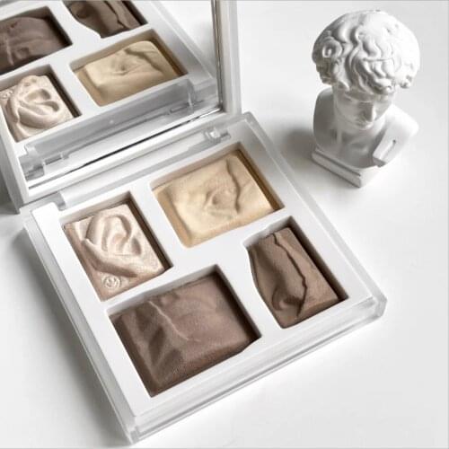 Four-in-One Contouring High Gloss Matte Brightening Contouring Nose Shadow Blush Natural Contouring Palette Beauty Cosmetics