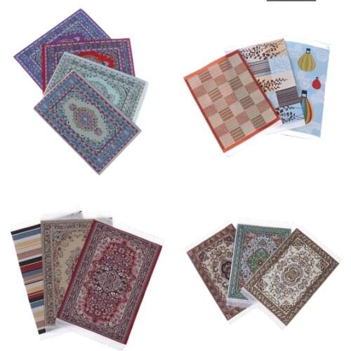 New 1pc Dollhouse Miniature Turkish Style Area Rug/Carpet/Mat Floor Coverings for Dolls House Any Rooms Furniture Decoration