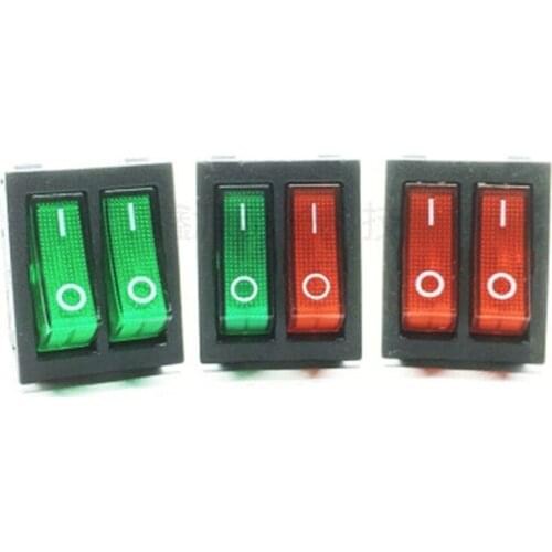 1pcs KCD8 6PIN 16A 250V 20A 125V Double Light Switch Rocker Switch Waterproof ON-OFF KCD6 Boat Power Switch