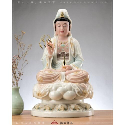 TOP High-grade Avalokitesvara Guan yin buddha statue HOME family Temple Worship Bless Patron saint God bring good luck Asia