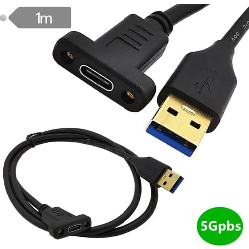 Gold-plated 5Gbps speed data Type-c cable 3.1USB revolution Type-C female with ear data cable