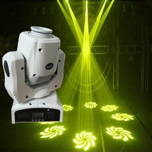 60W White Cover LED Moving Head Spot Light Super Bright LED Gobo Spot Moving Heads DMX DJ 8 gobos effect stage lighting