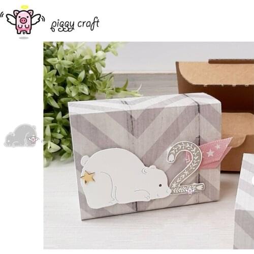 Piggy Craft metal cutting dies cut die mold Lazy bear decoration Scrapbook paper craft knife mould blade punch stencils dies