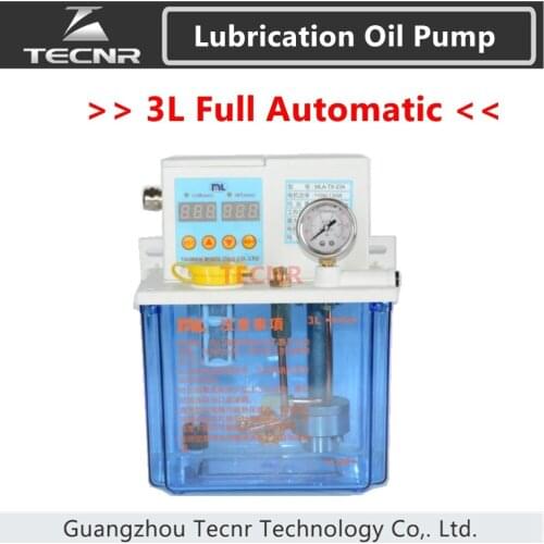 TECNR CNC Automatic oil Lubrication pump 3L digital electronic timer gear pumps 220V for cnc router