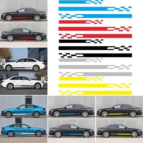 General motor racing stripes 5 pieces modified door of the car body stickers hood side stripe adhesive vinyl stickers