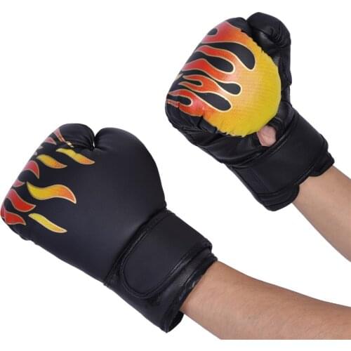High Quality Child Boxing Fighting Muay Thai Sparring Punching Kickboxing Grappling Sandbag Gloves Red PU Material Durable