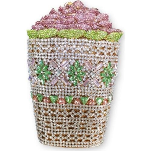 Female Wedding Party Phone Clutch Bag Fashion Women’s Diamond Crystal Evening Shoulder Handbag Dinner Party Rhinestone Purses