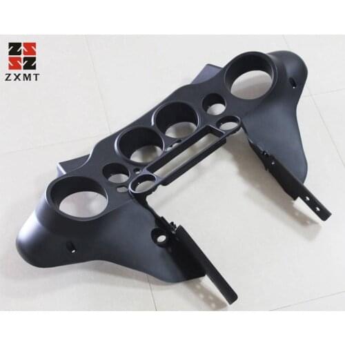 ZXMT Unpainted Matte Black Front Inner Speedometer Cover Cowl Fairing Fits For Harley Street Electra Glide 1996 - 2013