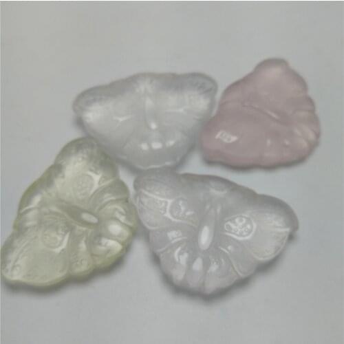 1 pc 3-4 cm handmade butterfly healing crystal carving for jewelry DIY or gift