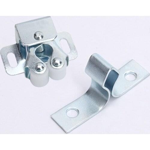 10 sets Stainless Steel Spring Door Catch Stopper for Cupboard door suck Cabinet Kitchen bathroom Door Latch Hardware House Use