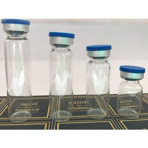 10pcs Clear Injection Glass Vial/Stopper With Flip Off Caps Small Medicine Bottles Experimental Test Liquid Containers