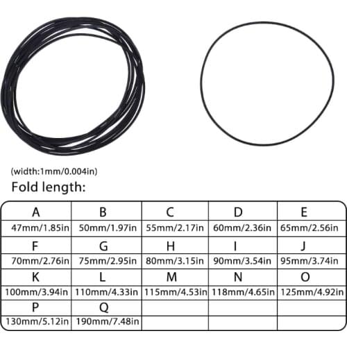 10 Pcs Drive Flat Belts Rubber DVD Cassette Tape Recorder Turntable Strap Belt Cassette Tape Replacement 1mm T84C