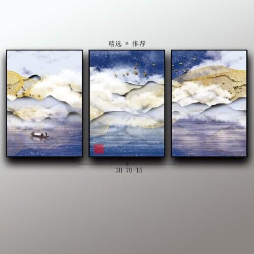 3Pcs/Set Abstract Golden Plant Leaves Picture Wall Poster Modern Style Canvas Print Painting Art Living Room Unique Decoration