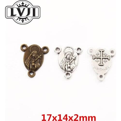 50pcs Vintage zinc alloy oval charms Connector Plate pendant fit Bracelet Necklace metal jewelry accessories Making 5972