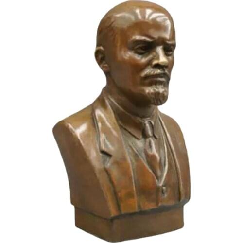 7'' Soviet Leader Vladimir Ilyich Ulyanov Lenin Bust Bronze Statue