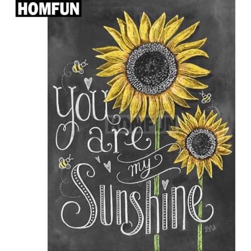 HOMFUN Full Square/Round Drill 5D DIY Diamond Painting "My sunshine" Embroidery Cross Stitch 5D Home Decor Gift A02584