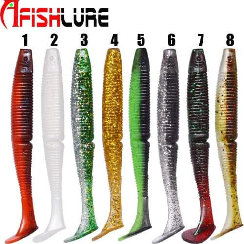 AR36 Big T Tail Soft Lure 140mm 17g 3pcs a Bag Open Hook Fishing Bait Fishing Worm Swimbaits Jig Head Fishing Shad
