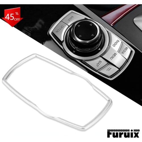 Aluminum Alloy Car Multimedia Button Decoration Car Interior Suitable for BMW 1/3/4/5/7 Series X1 X3 X4 X5 X6 2013 2014