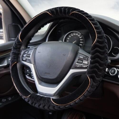 Winter Super Soft Plush Car Steering Wheel Cover Universal Plush Fur Car Steering-Wheel Covers Auto Wheel Car Accessories Girls