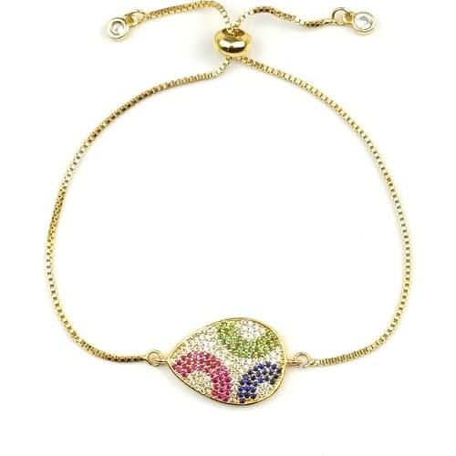 CZ Turkish Jewellery Summer 2020 Bracelets for Women pulsera turca Zircon Rainbow Boho Jewelry Bracelet Charm tenis arcoiris