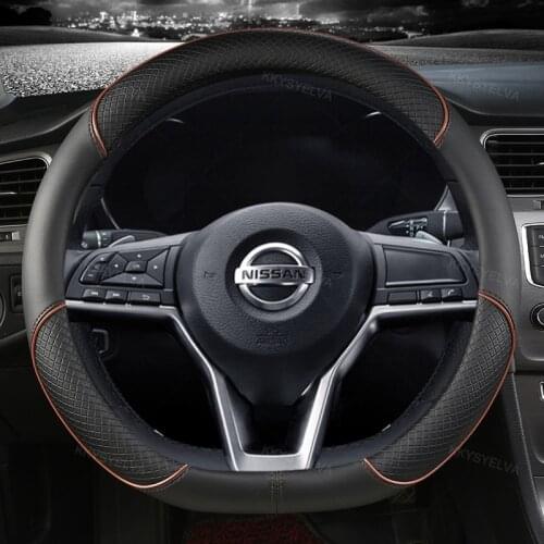 D Shape Car Steering Wheel Cover PU Leather For Nissan Qashqai J11 Nissan X-trail T32 Golf 7 Tiguan 2019 2020 Kia Optima K5 2021