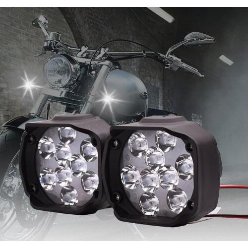 2PCS Motorcycle Headlight 1000LM Spotlight With Switch Auxiliary Lamp For BMW C600 C650 Sport C650GT C400GT S1000RR S1000XR