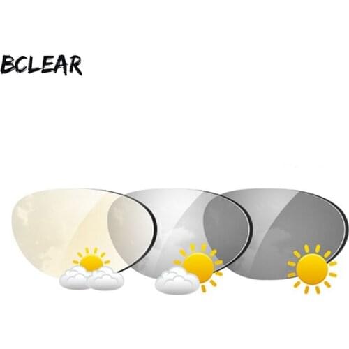 BCLEAR 1.61 Index Aspheric Transitions Photochromic Lenses Sunglasses Lens with Single vision lens Chameleon Gray Brown Myopia