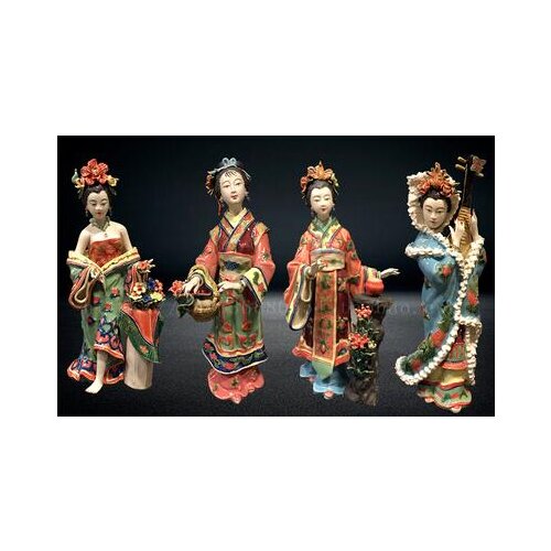 Chinese four great beauties of classical decoration Shiwan doll master boutique luxury girl Beauty figure Sculpture statue Home