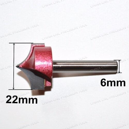 6mm*22mm,Freeshipping CNC solid carbide End Mill,tungsten steel woodworking insert router bit,wood tools,Needle nose end Milling