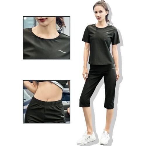 Sauna Suit Crew Neck Long/Short Sleeve Shirt Pants Capris Women Weight Loss Gym Fitness Exercise Workout Sweat Training Hot Fat