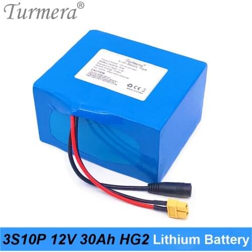 18650 HG2 3000mAh 30A Battery 12V 30Ah Li-ion Battery 3S10P with 3S 40A Balance Board for Uninterrupted Power Supply 12V Turmera