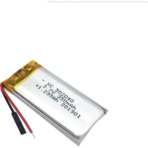 502040 3.7V 350mAh lithium polymer Rechargeable batteries For MP3 MP4 GPS PSP Toy LED Light Driving Recorder Speaker Li-ion cell