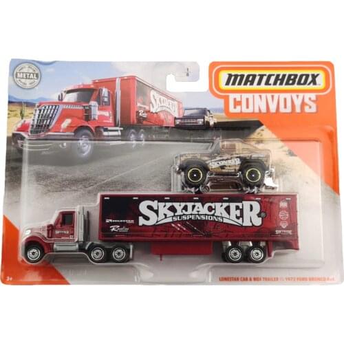 Matchbox Convoys LONESTAR CAB BOX TRAILER and 1972 FORD BRONCO 4x4 Collector Edition Metal Diecast Model Car Toys
