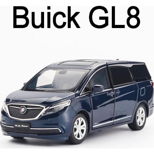 1/32 Buick GL8 Avenir Diecast Alloy Car Model MPV Model 6 Doors Can Be Opened With Sound Light Toy For Children Original Boxed