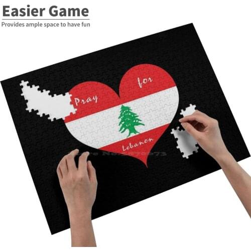 Pray For Lebanon - Explosion In Beirut - Cool Heart Shape Jigsaw Puzzle For Adults Kids Diy Games Prayforlebanon Pray Lebanon