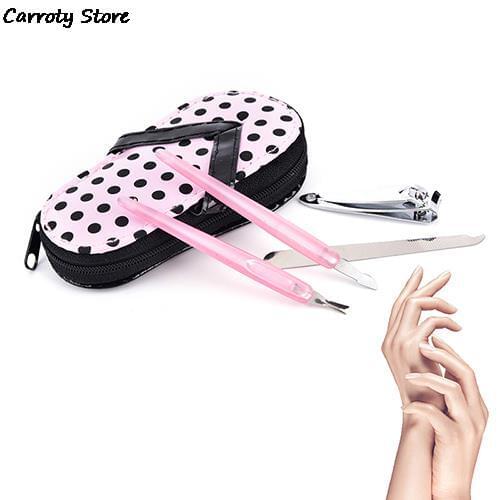 4pcs/SET Shoes Shape Pedicure Manicure Set Travel Kit Nail Care Clipper Scissors Grooming Tool
