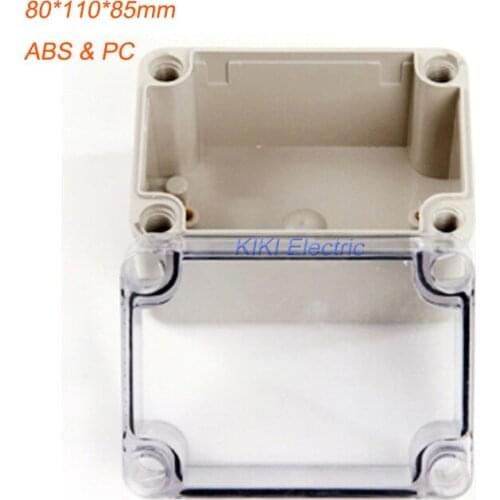 Outdoor Waterproof 80*110*85mm IP66 Plastic Box ABS PC Transparent Cover enclosure use as junction box for project DS-AT-0811-1