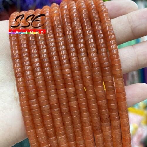 2x4mm Small Natural Red Agates Beads Flat Round Loose Stone Bead For Jewelry Making DIY Bracelet Accessories Wholesale 15"strand