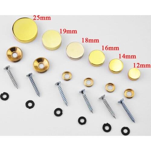 Brand New 500PCS/lot Solid Copper Advertising Nails Screws Glass Acrylic Mirror Caps DIY Fixing Decoration Covers