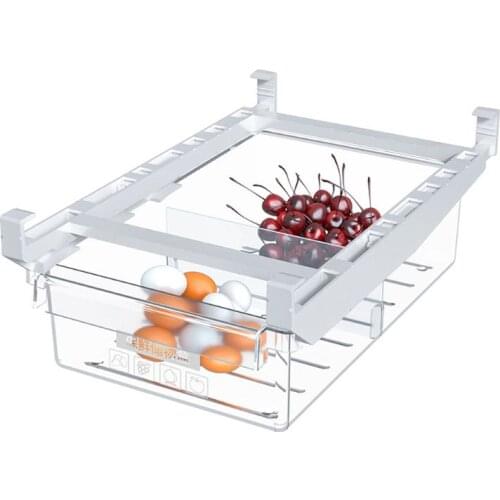Kitchen Fridge Freezer Space Saver Organizer Drawer Refrigerator Storage Box M68E