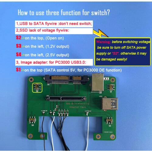USB Hard Drive Disk Data Recovery Flying Line Jump Wire Board with Bad Track Copy Function