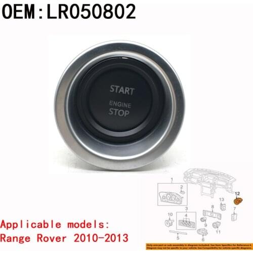 Engine Range Start Stop Switch Keyless Ignition Button for Land Range Rover L322 2010-2012 LR050802