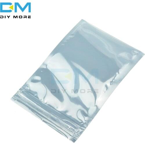 10Pcs 8 x12cm 80 x120mm Plastic Zip Lock Shielding Anti Static Bags Holders Packagings Self-sealing Electrostatic Bag