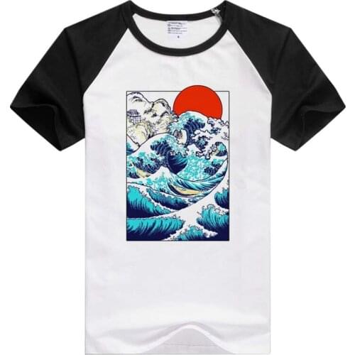 Asian Tides short sleeve casual Men Women T-shirt Tshirt Cool Print Tops Tees Novelty tee funny design GA808