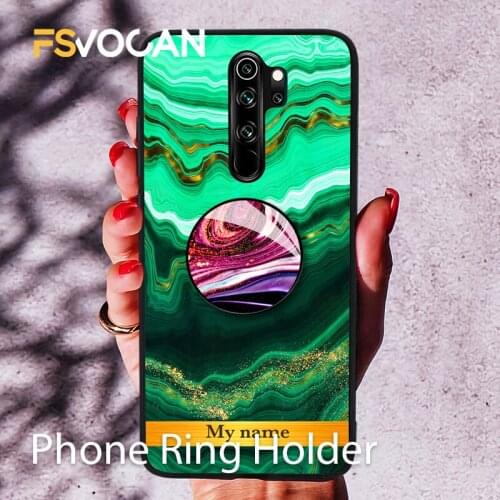 Granite Stone Expanding Phone Socket Ring Holder For Phone 360 Degree Rotatable Stand Marble Pattern For iPhone Samsung Xiaomi