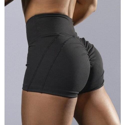 Womens Shorts Summer Elastic Waist Sporting Shorts Casual Seamless Push Up Shorts For Female Fitness Short Pants 5 Colors