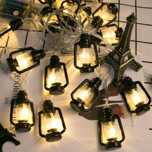 Light Kerosene lamp Vintage Retro String Lights Home Decor Room Decoration Gardern Outside Holiday LED Christmas Navidad Natal