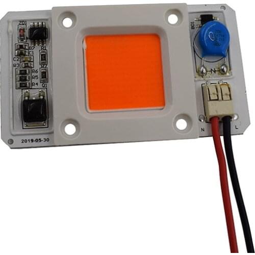 Smart IC Control Driverless AC110V / 220V Full Spectrum 380-840nm 50W High Power LED Lamp Beads Free Shipping